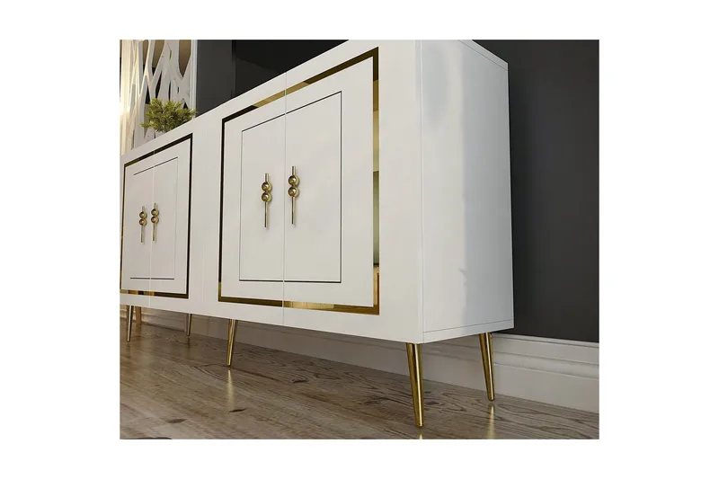 Talon Konsollbord 150 cm - Vit/Guld - Möbler - Bord & matgrupper - Avlastningsbord - Hallbord