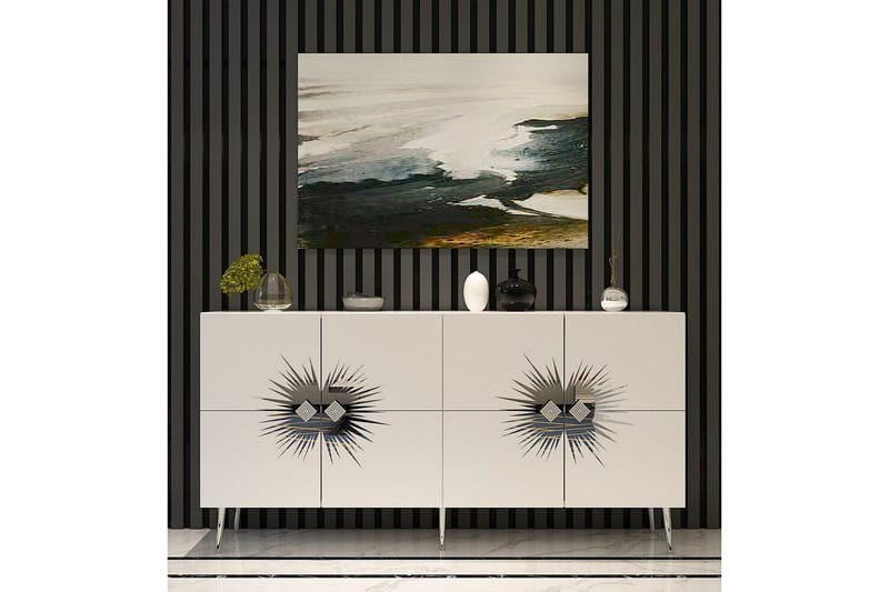 Tari Konsollbord 150 cm - Vit/Silver - Möbler - Bord & matgrupper - Avlastningsbord - Hallbord