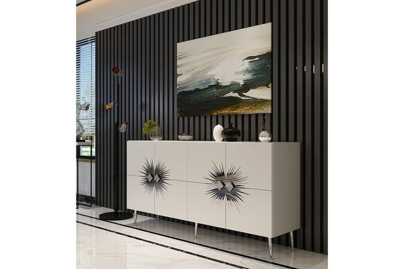Tari Konsollbord 150 cm - Vit/Silver - Möbler - Bord & matgrupper - Avlastningsbord - Hallbord