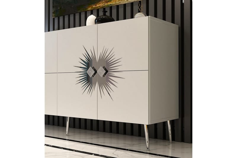 Tari Konsollbord 150 cm - Vit/Silver - Möbler - Bord & matgrupper - Avlastningsbord - Hallbord