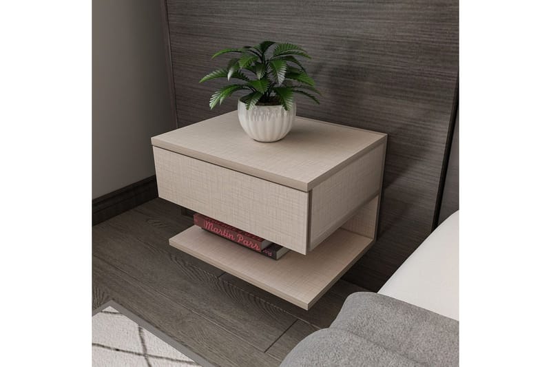 Telo Sängbord 45 cm - Beige - Möbler - Bord & matgrupper - Avlastningsbord - Sängbord & nattduksbord