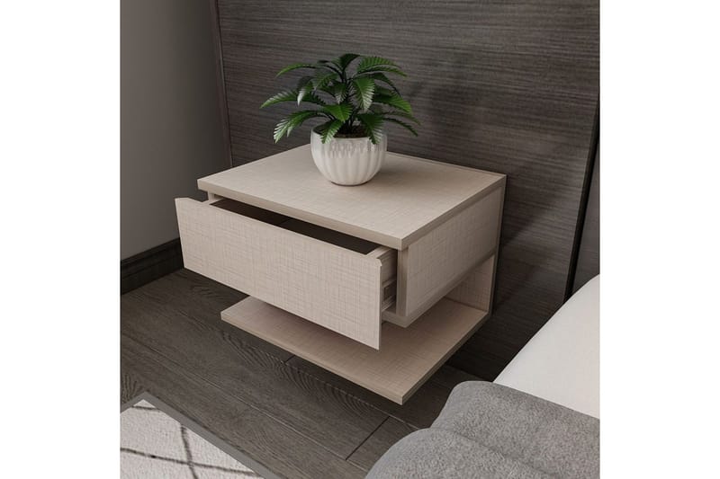 Telo Sängbord 45 cm - Beige - Möbler - Bord & matgrupper - Avlastningsbord - Sängbord & nattduksbord