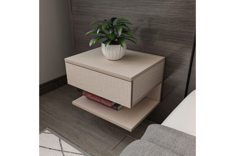Telo Sängbord 45 cm - Beige - Möbler - Bord & matgrupper - Avlastningsbord - Sängbord & nattduksbord