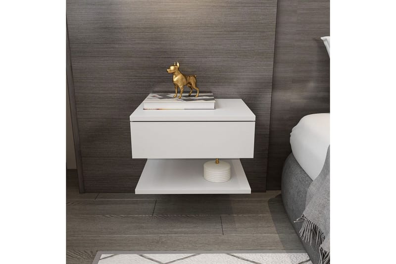 Telo Sängbord 45 cm - Vit - Möbler - Bord & matgrupper - Avlastningsbord - Sängbord & nattduksbord