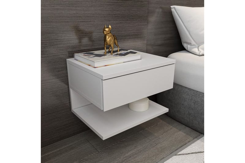 Telo Sängbord 45 cm - Vit - Möbler - Bord & matgrupper - Avlastningsbord - Sängbord & nattduksbord
