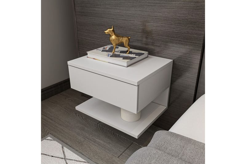 Telo Sängbord 45 cm - Vit - Möbler - Bord & matgrupper - Avlastningsbord - Sängbord & nattduksbord