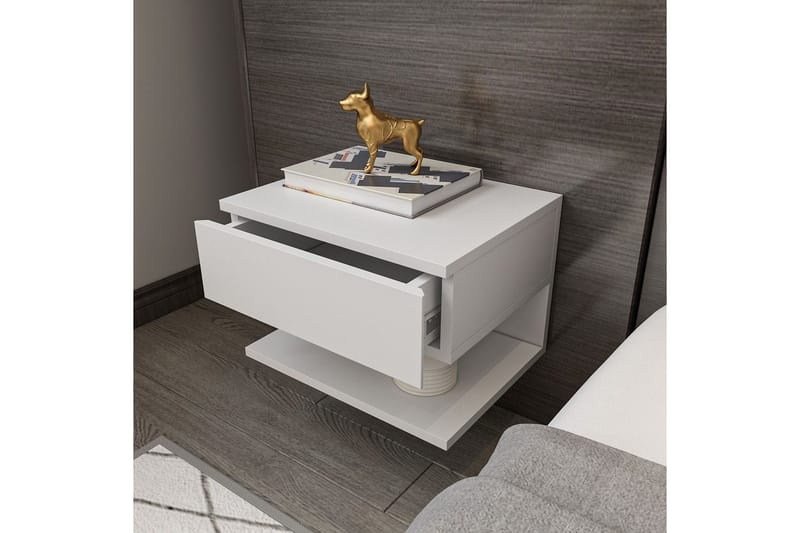 Telo Sängbord 45 cm - Vit - Möbler - Bord & matgrupper - Avlastningsbord - Sängbord & nattduksbord