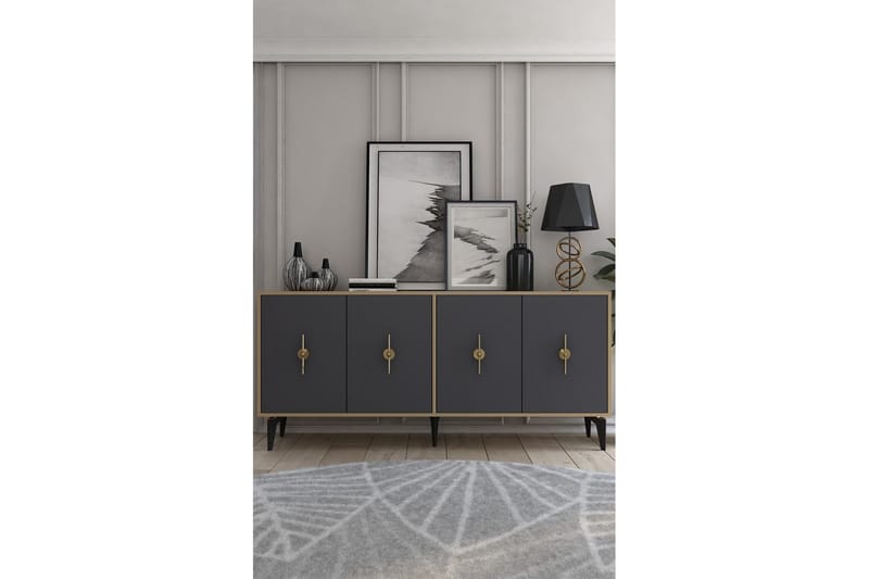 Thylen Konsollbord 180 cm - Ek/Antracit - Möbler - Bord & matgrupper - Avlastningsbord - Hallbord