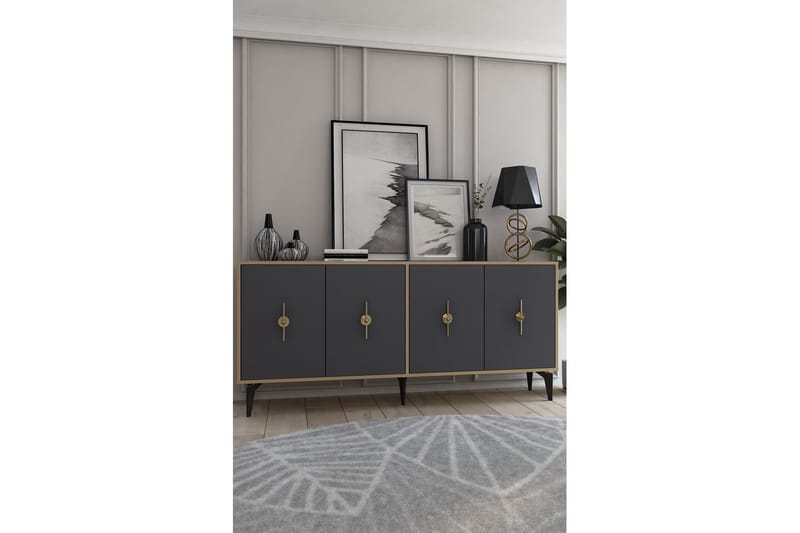 Thylen Konsollbord 180 cm - Ek/Antracit - Möbler - Bord & matgrupper - Avlastningsbord - Hallbord