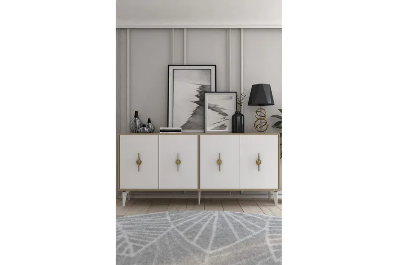 Thylen Konsollbord 180 cm - Ek/Vit - Möbler - Bord & matgrupper - Avlastningsbord - Hallbord