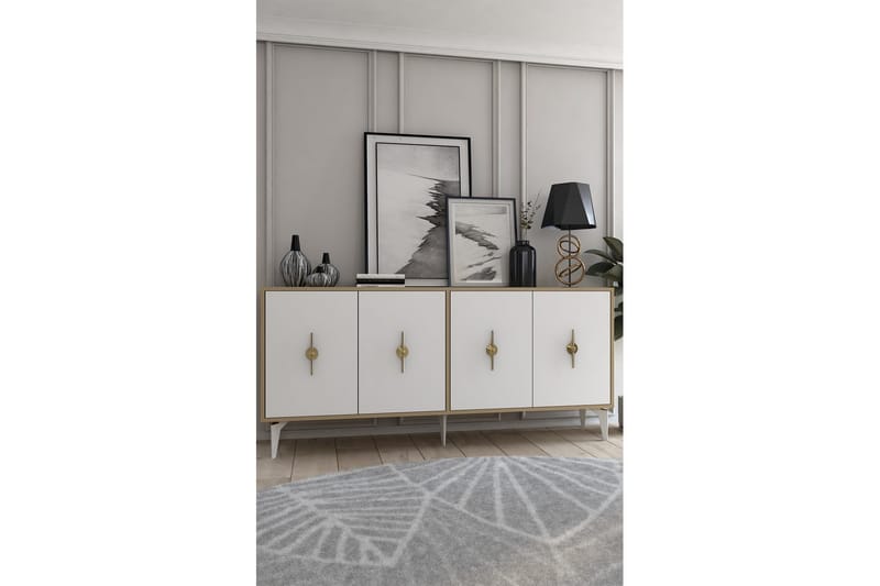 Thylen Konsollbord 180 cm - Ek/Vit - Möbler - Bord & matgrupper - Avlastningsbord - Hallbord