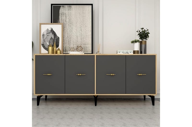 Thyros Konsollbord 180 cm - Ek/Antracit - Möbler - Bord & matgrupper - Avlastningsbord - Hallbord