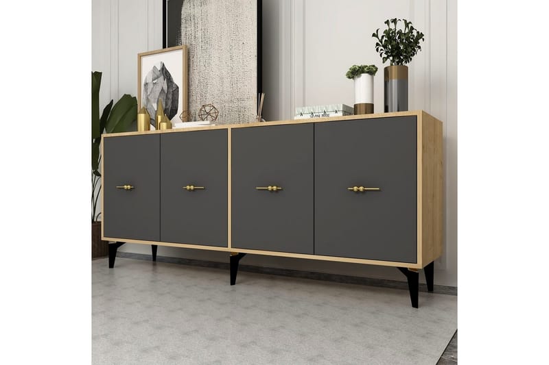 Thyros Konsollbord 180 cm - Ek/Antracit - Möbler - Bord & matgrupper - Avlastningsbord - Hallbord