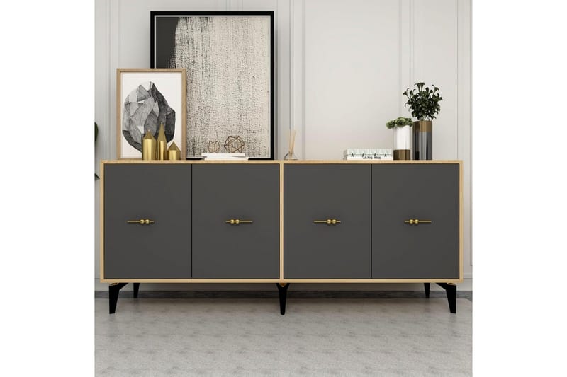 Thyros Konsollbord 180 cm - Ek/Antracit - Möbler - Bord & matgrupper - Avlastningsbord - Hallbord