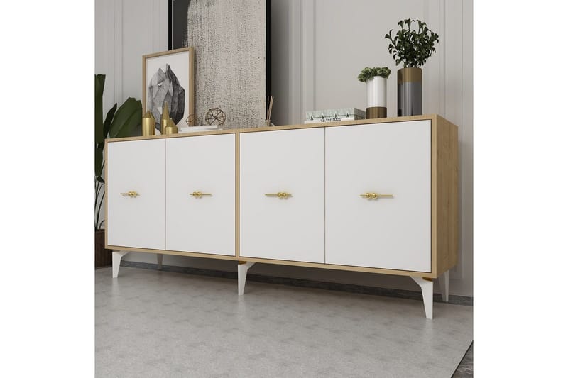 Thyros Konsollbord 180 cm - Ek/Vit - Möbler - Bord & matgrupper - Avlastningsbord - Hallbord