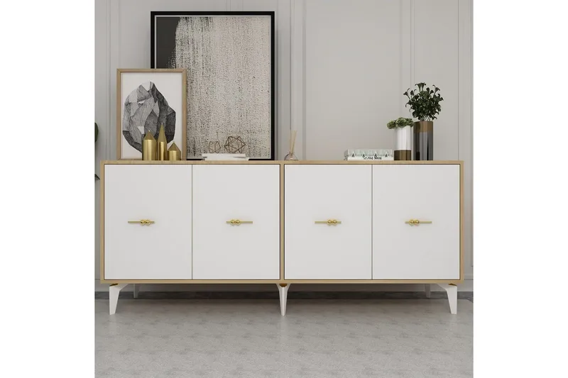 Thyros Konsollbord 180 cm - Ek/Vit - Möbler - Bord & matgrupper - Avlastningsbord - Hallbord