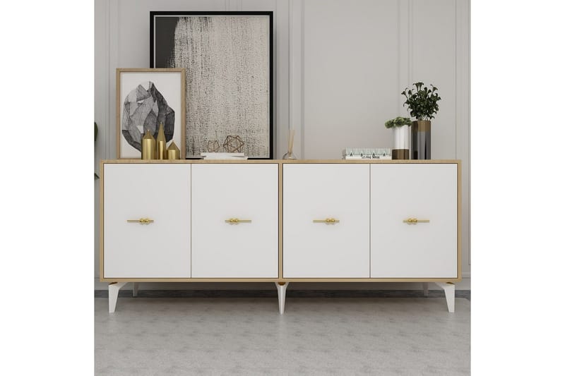 Thyros Konsollbord 180 cm - Ek/Vit - Möbler - Bord & matgrupper - Avlastningsbord - Hallbord