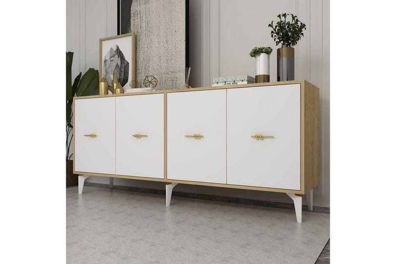 Thyros Konsollbord 180 cm - Ek/Vit - Möbler - Bord & matgrupper - Avlastningsbord - Hallbord