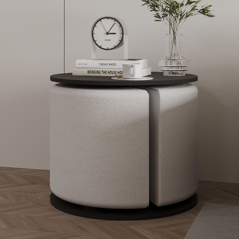 Torven Set med sidobord 43x47x43 cm - Antracit - Möbler - Bord & matgrupper - Avlastningsbord - Lampbord