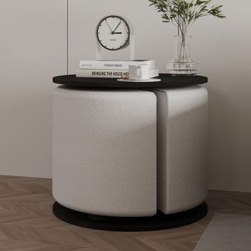 Torven Set med sidobord 43x47x43 cm - Svart - Möbler - Bord & matgrupper - Avlastningsbord - Lampbord