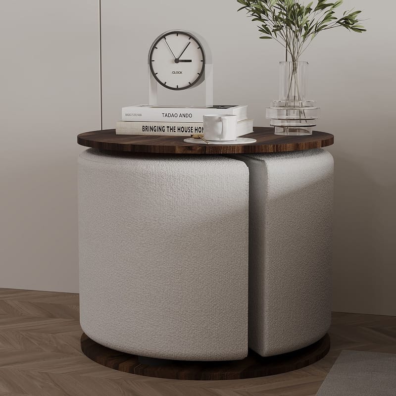 Torven Set med sidobord 43x47x43 cm - Valnöt - Möbler - Bord & matgrupper - Avlastningsbord - Lampbord