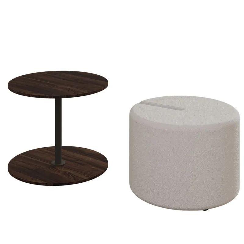 Torven Set med sidobord 43x47x43 cm - Valnöt - Möbler - Bord & matgrupper - Avlastningsbord - Lampbord