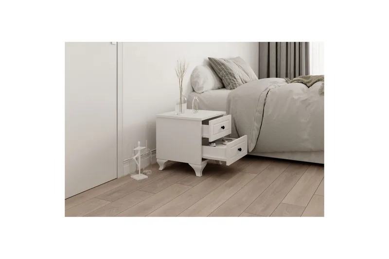 Torvenn Sängbord 45 cm - Matt Vit - Möbler - Bord & matgrupper - Avlastningsbord - Sängbord & nattduksbord