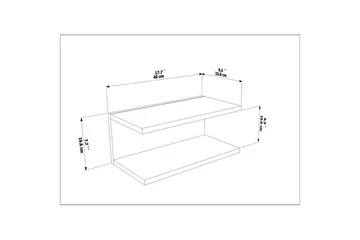 Torvic Sängbord 45 cm - Brun - Möbler - Bord & matgrupper - Avlastningsbord - Sängbord & nattduksbord