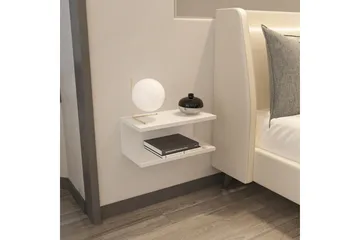 Torvic Vägghängt Sängbord 45 cm, Förvaring med Hylla - Vit - Möbler - Bord & matgrupper - Avlastningsbord - Sängbord & nattduksbord