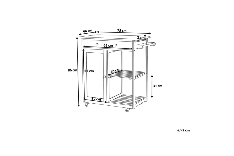 Trapani Serveringsbord 75 cm - Svart - Möbler - Bord & matgrupper - Avlastningsbord