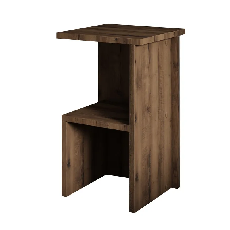 Tunel Nattduksbord 29,6x50x29,6 cm - antik valnöt - Möbler - Bord & matgrupper - Avlastningsbord - Sängbord & nattduksbord