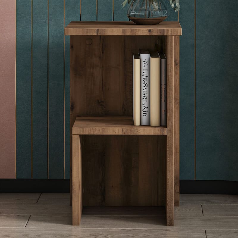 Tunel Nattduksbord 29,6x50x29,6 cm - antik valnöt - Möbler - Bord & matgrupper - Avlastningsbord - Sängbord & nattduksbord