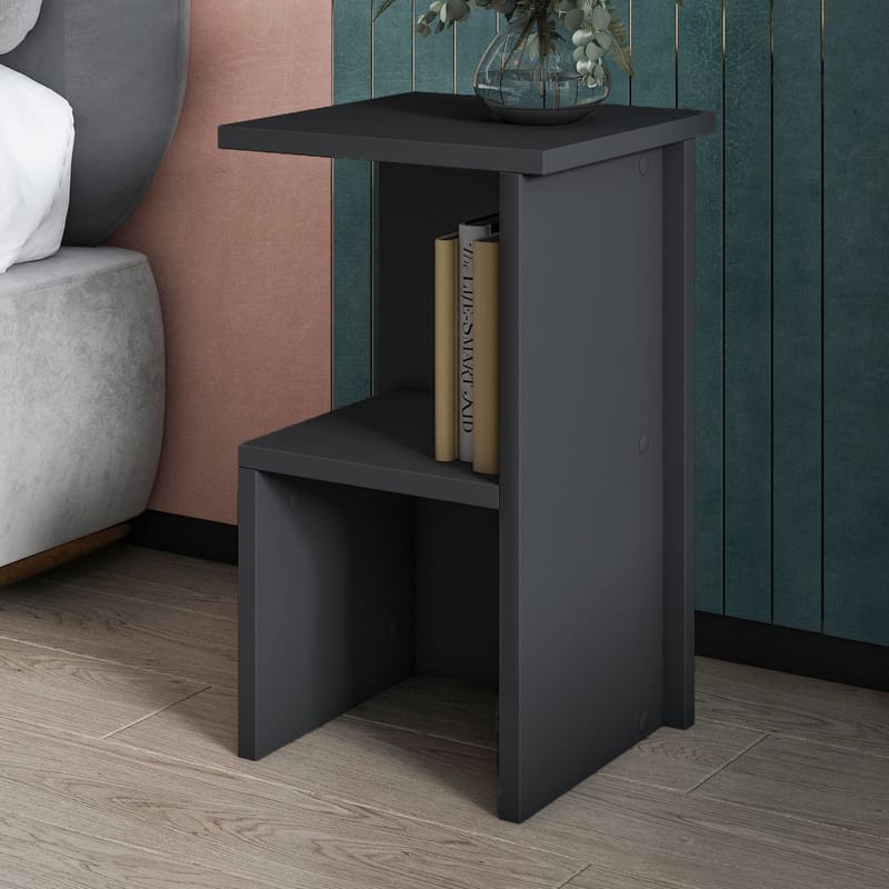 Tunel Nattduksbord 29,6x50x29,6 cm - Antracit - Möbler - Bord & matgrupper - Avlastningsbord - Sängbord & nattduksbord