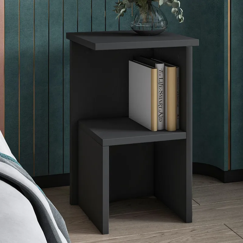 Tunel Nattduksbord 29,6x50x29,6 cm - Antracit - Möbler - Bord & matgrupper - Avlastningsbord - Sängbord & nattduksbord