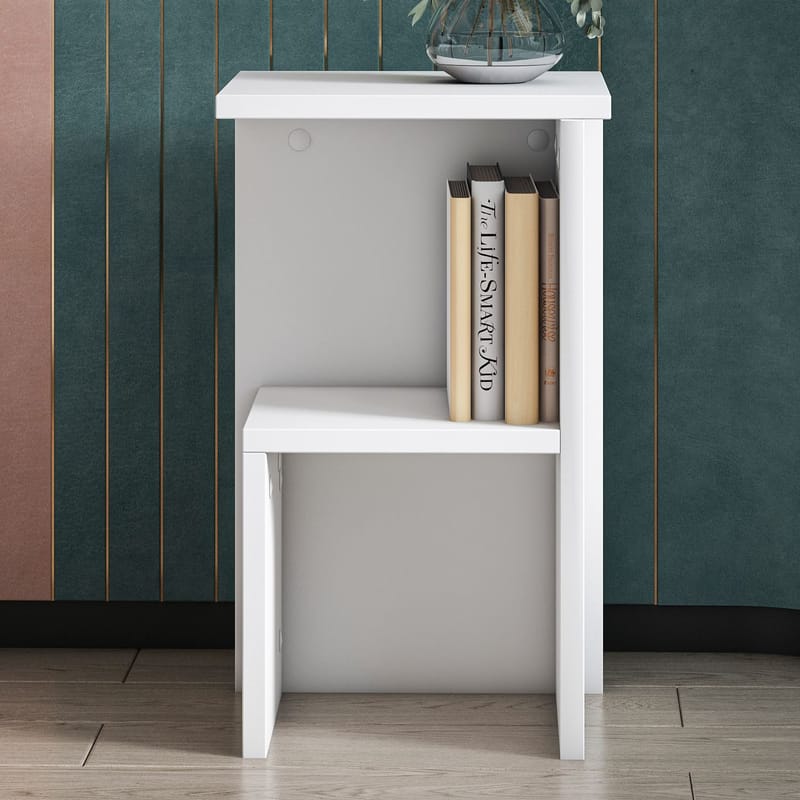 Tunel Nattduksbord 29,6x50x29,6 cm - Vit - Möbler - Bord & matgrupper - Avlastningsbord - Sängbord & nattduksbord