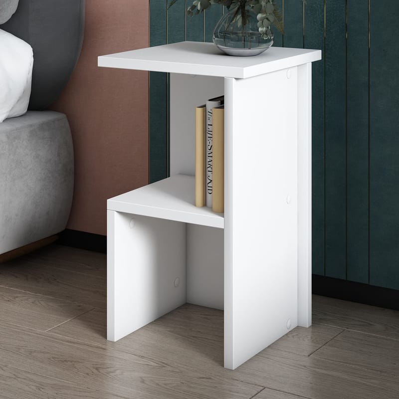 Tunel Nattduksbord 29,6x50x29,6 cm - Vit - Möbler - Bord & matgrupper - Avlastningsbord - Sängbord & nattduksbord