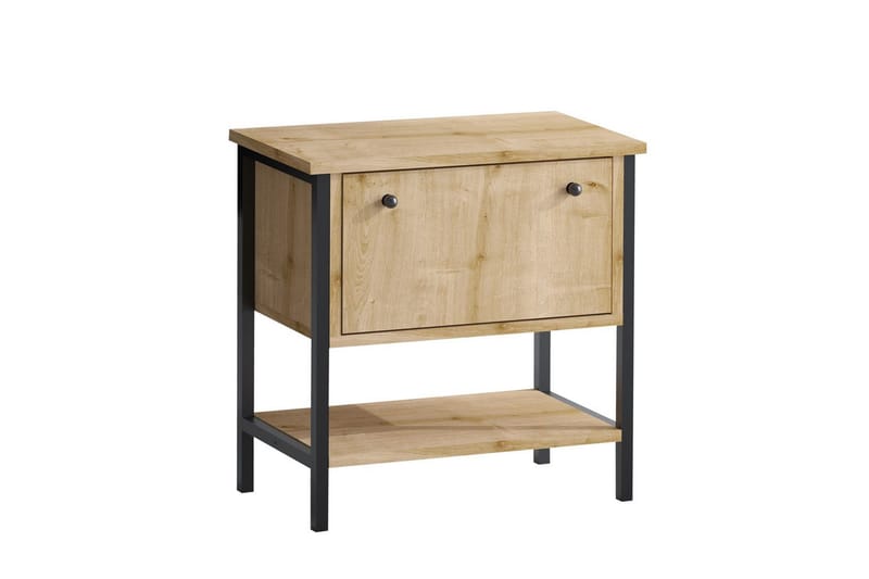 Valery Sängbord 55 cm, Ek/Svart