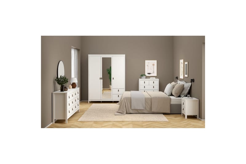 Vallvidera Sängbord 44 cm - Vit - Möbler - Bord & matgrupper - Avlastningsbord - Sängbord & nattduksbord