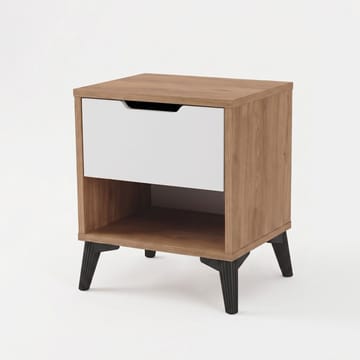 Valren Nattduksbord 44x52,2x34,4 cm - Ek och vit - Möbler - Bord & matgrupper - Avlastningsbord - Sängbord & nattduksbord