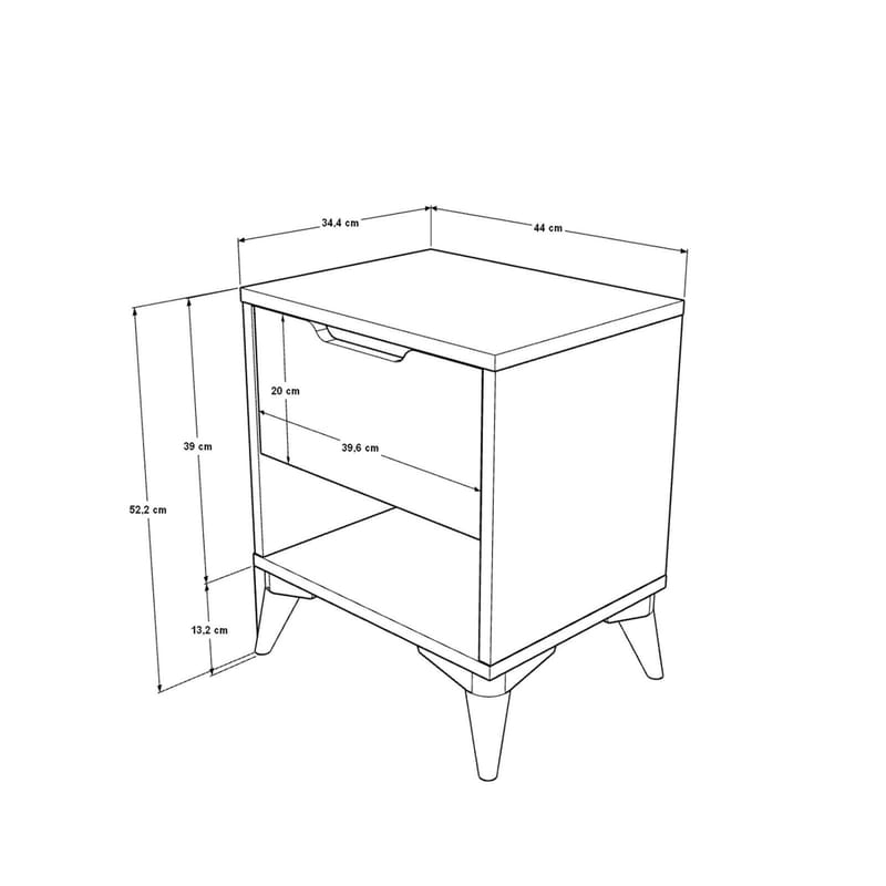 Valren Nattduksbord 44x52,2x34,4 cm - Ek - Möbler - Bord & matgrupper - Avlastningsbord - Sängbord & nattduksbord