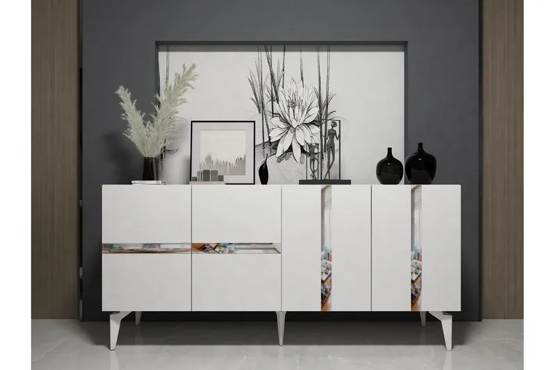 Vania Konsollbord 150 cm - Vit/Silver - Möbler - Bord & matgrupper - Avlastningsbord - Hallbord