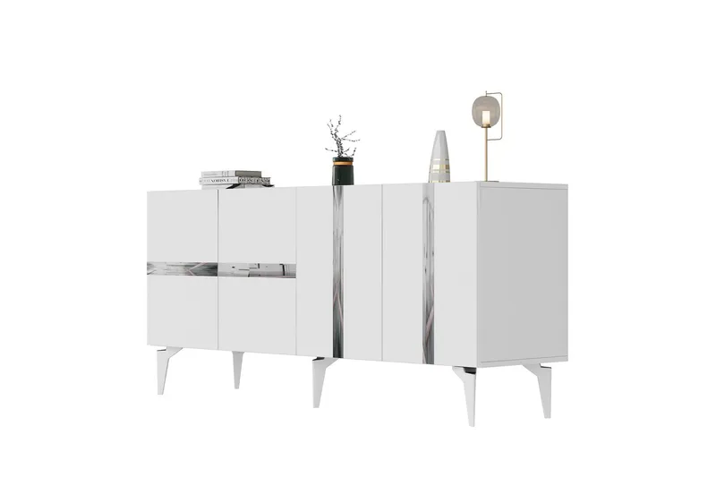 Vania Konsollbord 150 cm - Vit/Silver - Möbler - Bord & matgrupper - Avlastningsbord - Hallbord