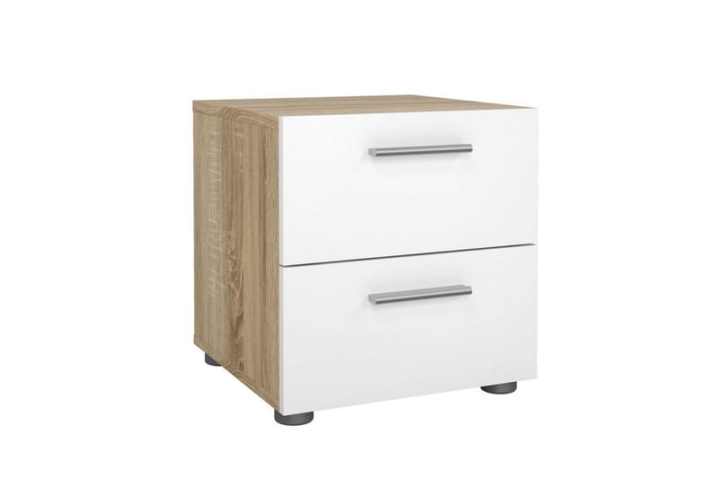 Vansu Sängbord 40 cm - Vit/Natur - Möbler - Bord & matgrupper - Avlastningsbord - Sängbord & nattduksbord