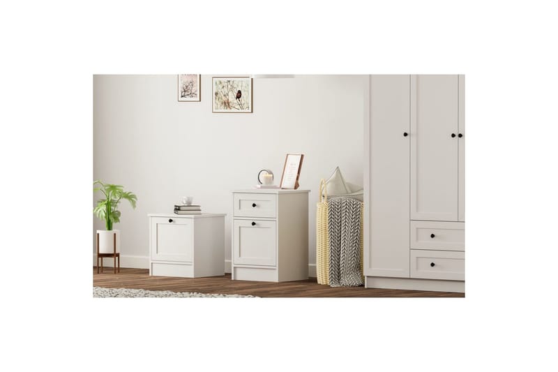 Varion Sängbord 45 cm - Matt Vit - Möbler - Bord & matgrupper - Avlastningsbord - Sängbord & nattduksbord