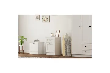 Varion Sängbord 45 cm - Matt Vit - Möbler - Bord & matgrupper - Avlastningsbord - Sängbord & nattduksbord