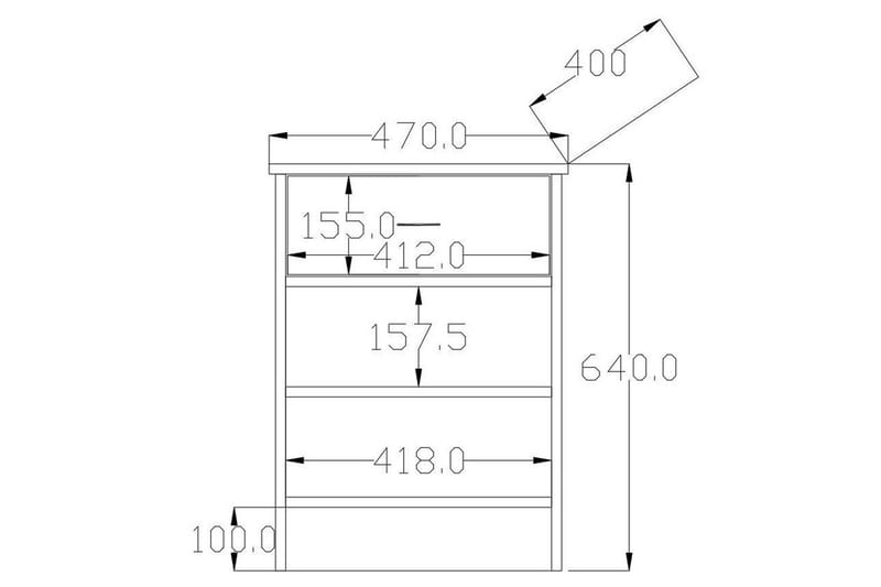 Varion Sängbord 45 cm - Matt Vit - Möbler - Bord & matgrupper - Avlastningsbord - Sängbord & nattduksbord