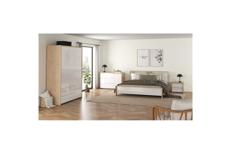 Varun Sängbord 52 cm - Vit - Möbler - Bord & matgrupper - Avlastningsbord - Sängbord & nattduksbord