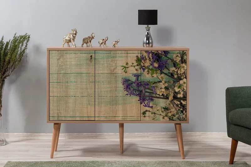 Vellavie Skänk Körsbärsblom - Brun/Grön - Förvaring - Förvaringsmöbler - Sideboard & skänk