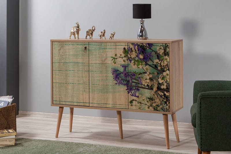 Vellavie Skänk Körsbärsblom - Brun/Grön - Förvaring - Förvaringsmöbler - Sideboard & skänk