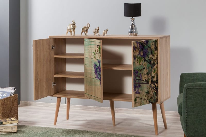 Vellavie Skänk Körsbärsblom - Brun/Grön - Förvaring - Förvaringsmöbler - Sideboard & skänk